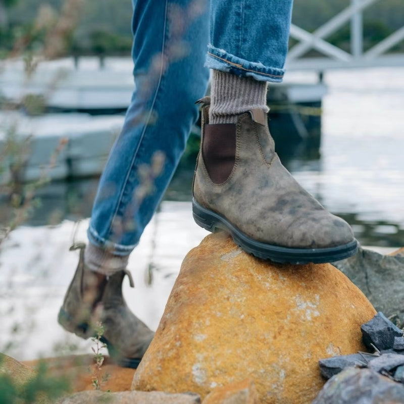 Richard – Waterdichte Boots met Ronde Teen en Elastische Zijkanten