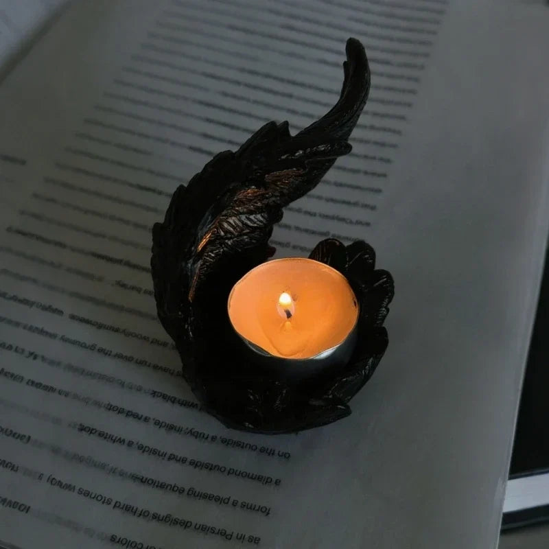 AngelGlow - Angel Wing Resin Candle Holder