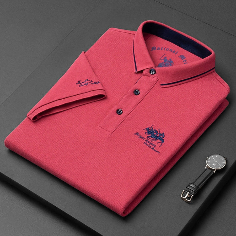 Raffaele – Tricou polo elegant cu mâneci scurte și design clasic cu nasturi