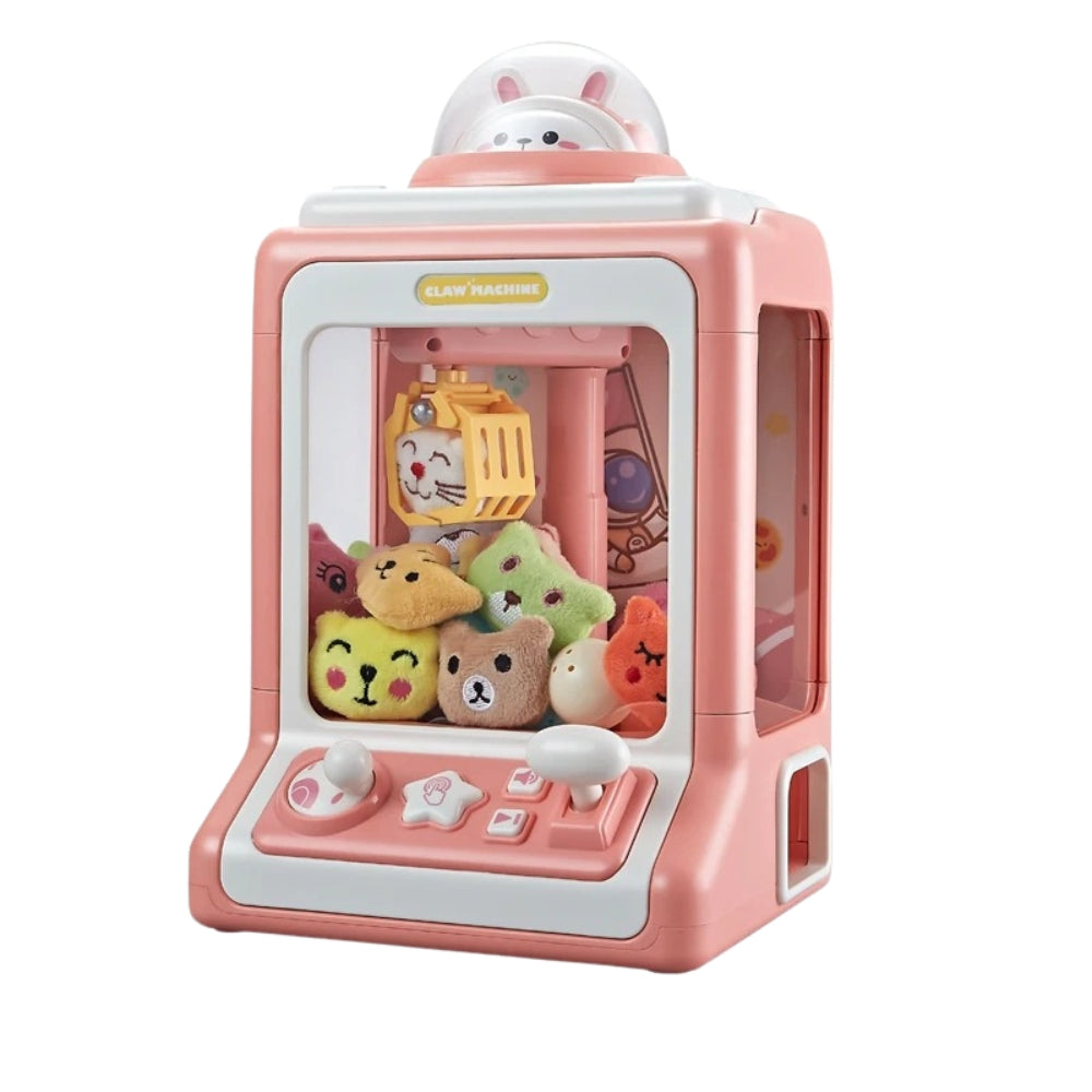 ClawJoy - Mini mașină cu clește cu telecomandă și cabină de joc iluminată