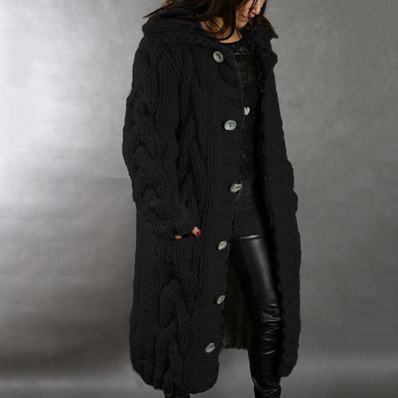 Poppy - Long Sleeve Oversized Cardigan with Button Closure