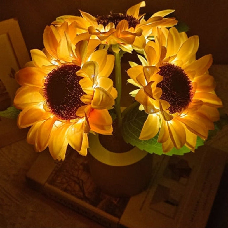 FloraGlow – USB dobíjecí LED noční lampa ve tvaru slunečnice pro dekorativní atmosféru