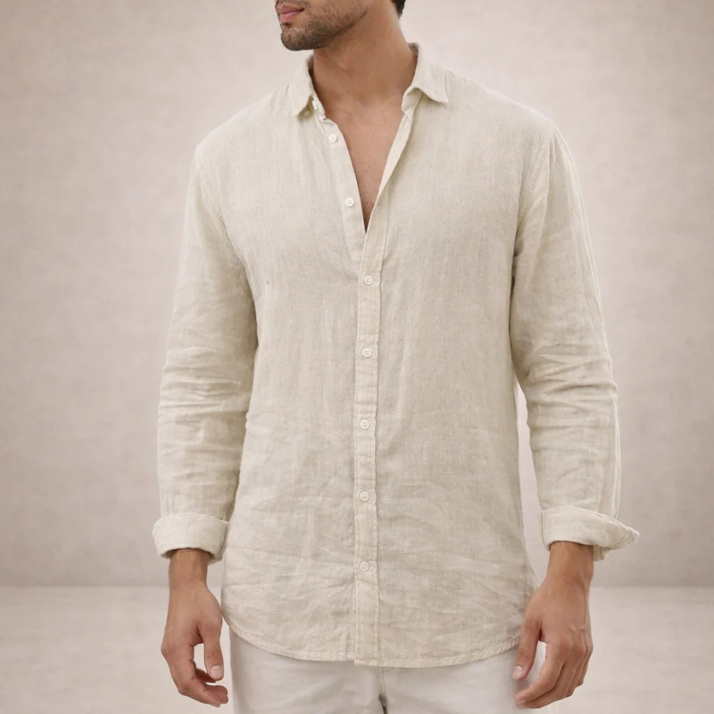Men's Long Sleeve Button Front Shirt