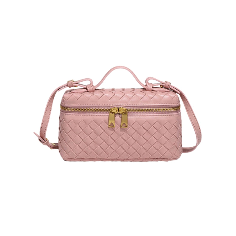 Clara – Prošívaná kožená crossbody kabelka s nastavitelným popruhem