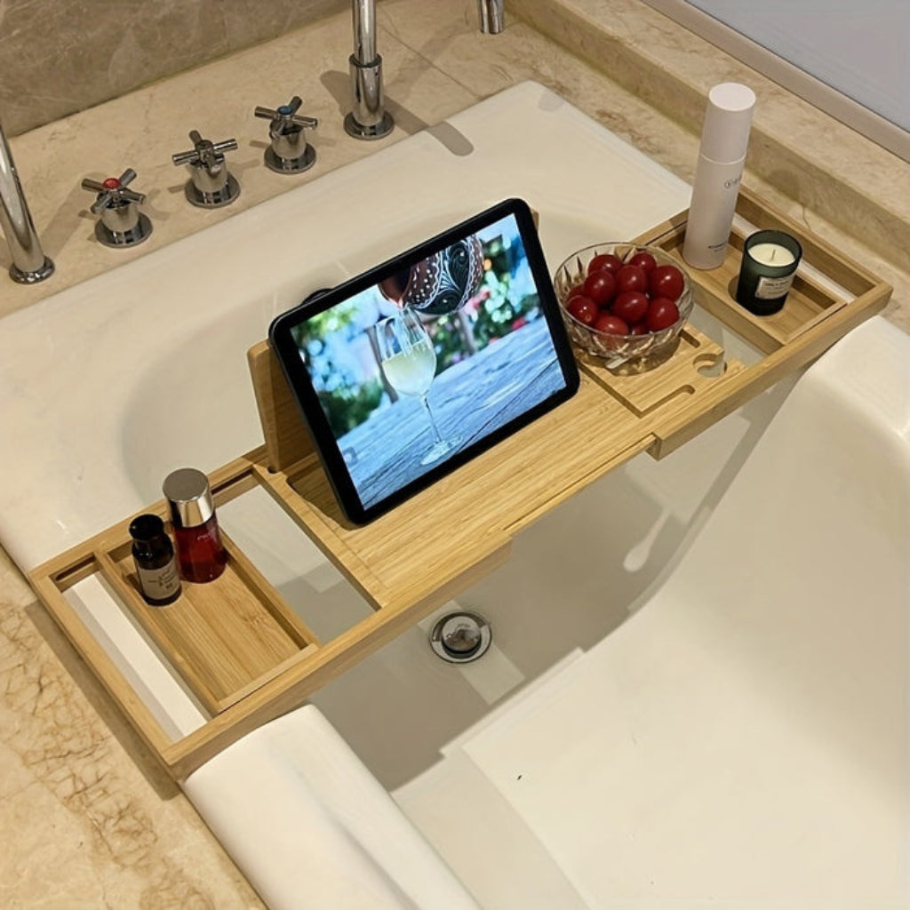 TubMate – Bath Tray with Adjustable Compartments