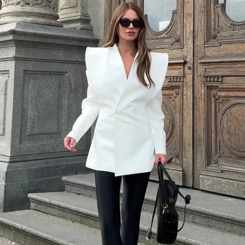 Esme - Long Sleeve Jacket with V-Neck