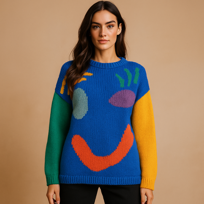 Arlisse - Maglione girocollo a maniche lunghe con stampa
