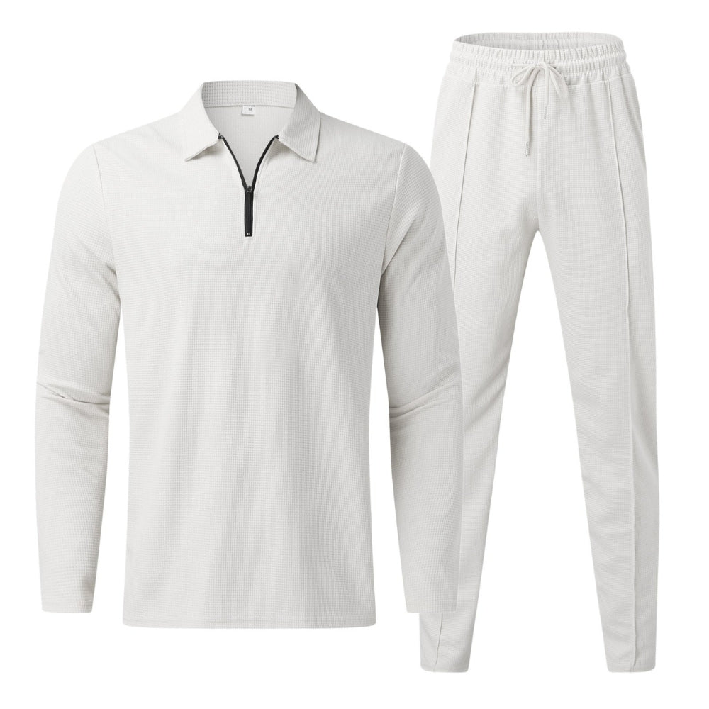 Zayden - Modern tracksuit with zip top and elastic waist pants