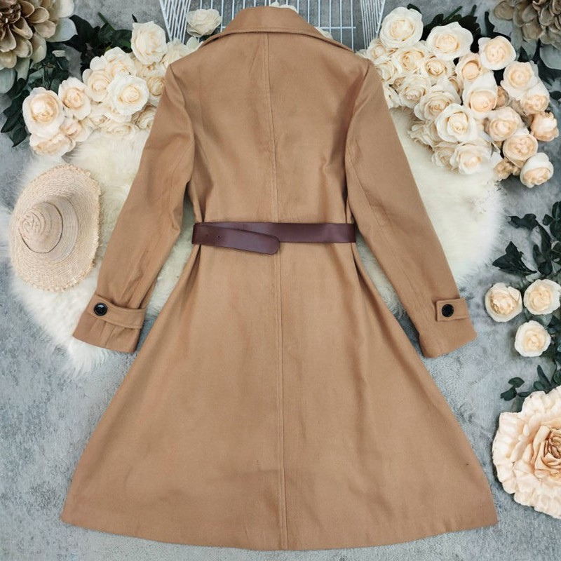 Delilah - Manteau à manches longues avec taille ceinturée