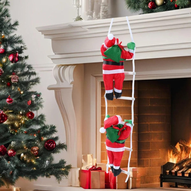 SantaClimb – Scară de cățărat Moș Crăciun cu design de agățătoare pentru decor festiv