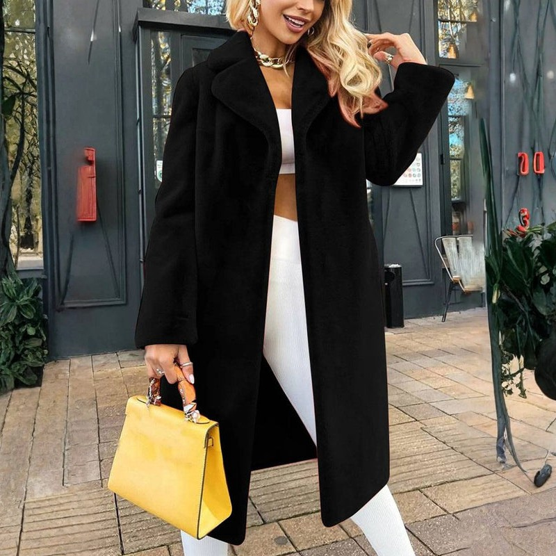 Matilda - Cappotto lungo a maniche lunghe con cintura annodata