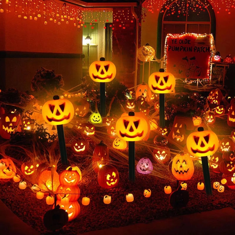 PumpkinGlow - Sada solárních světel na Halloween pro venkovní dekoraci