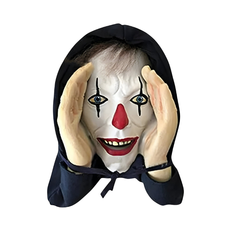 William – Masque de clown suspendu pour décoration de fête ou murale