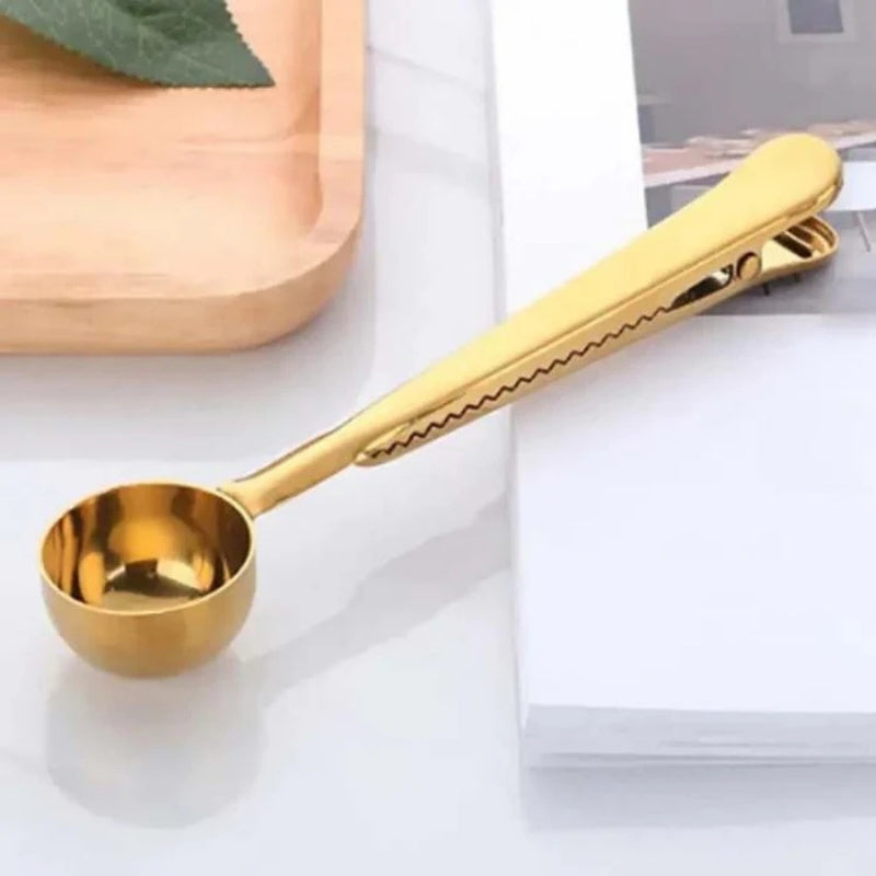 BrewMate – Cuillère doseuse pour café avec clip de fermeture