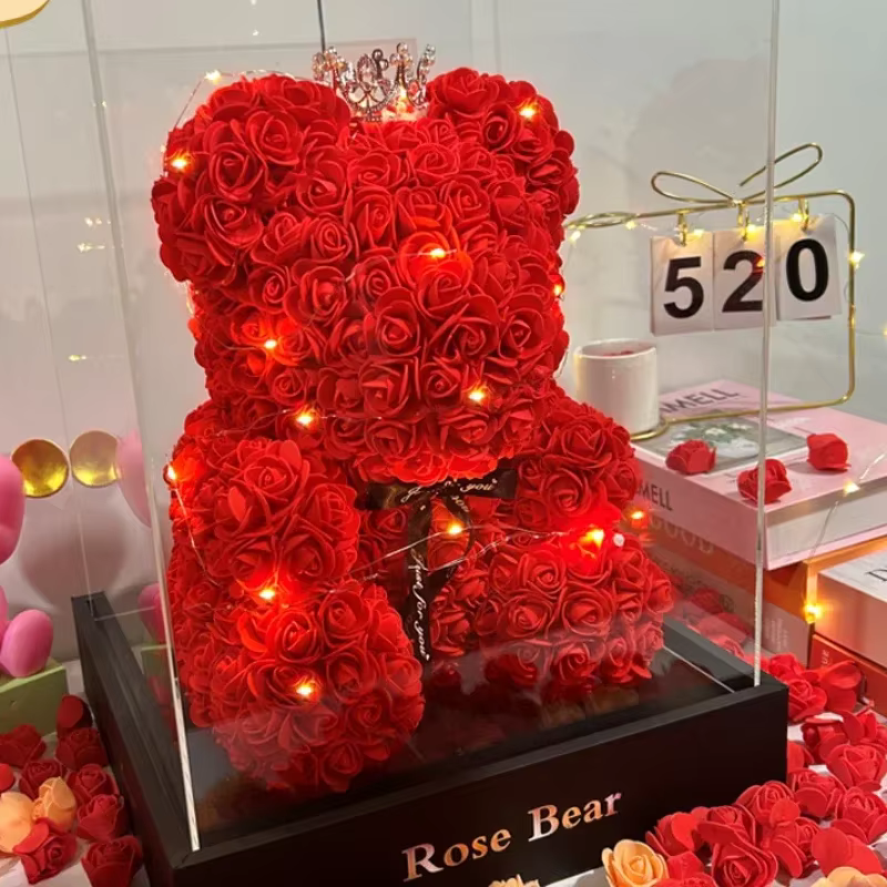 Regalo per la Festa della Mamma | Orsetto di Rose per Decorazione