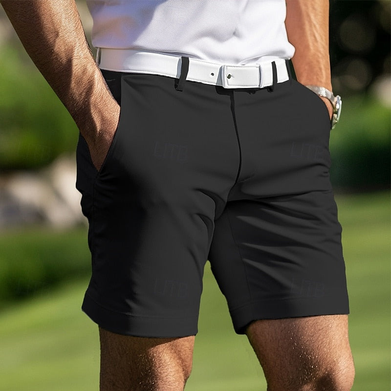 Pantaloni scurți casual pentru bărbați cu fermoar la brâu