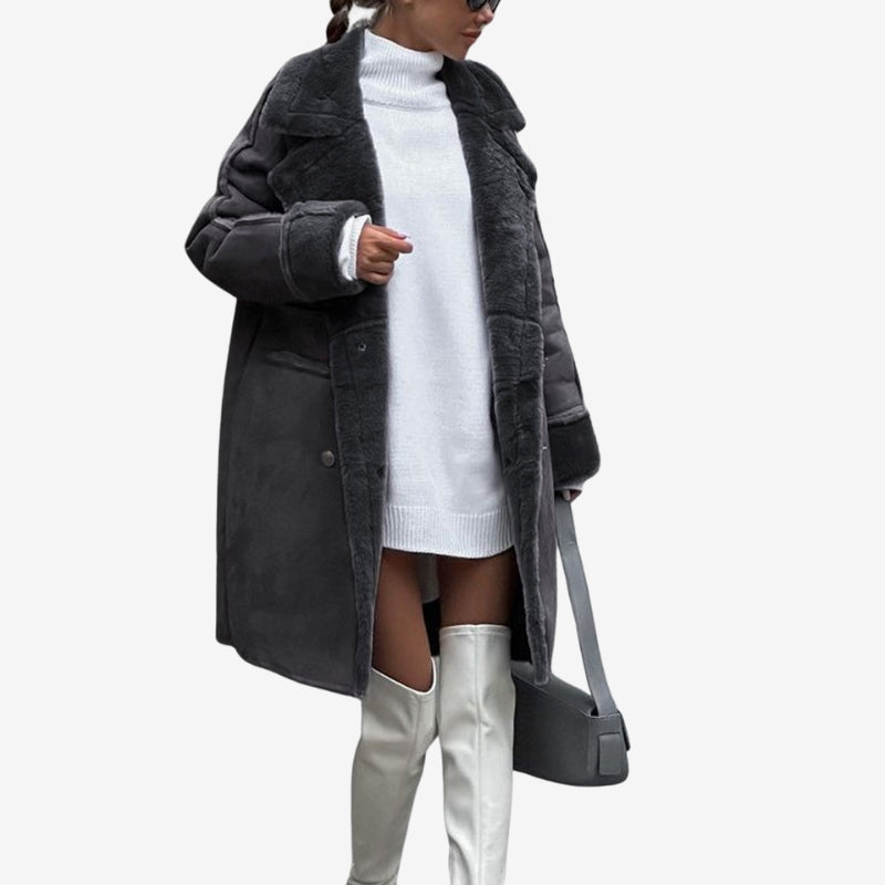 Willow – Cappotto con colletto a rever, maniche lunghe, bottoni e tasche
