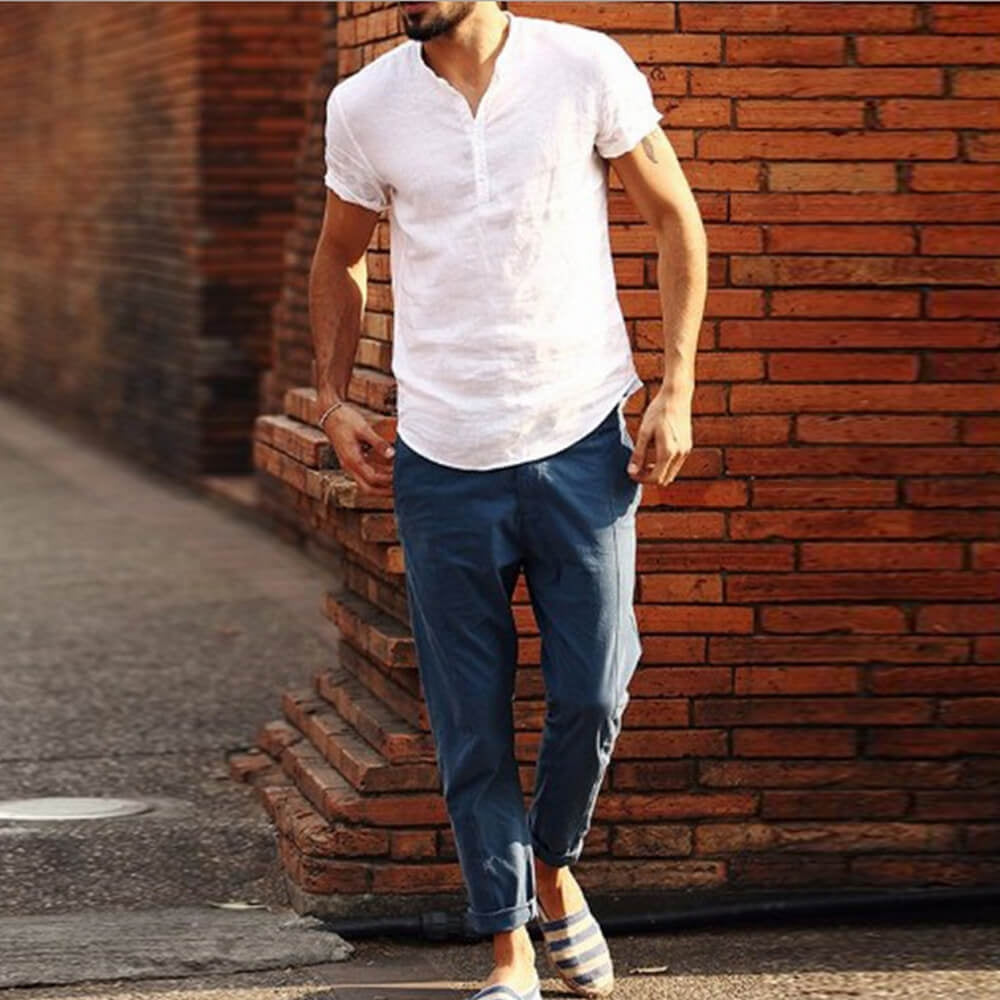 Miller – Chemise élégante à manches courtes avec fermeture à boutons et coupe confortable