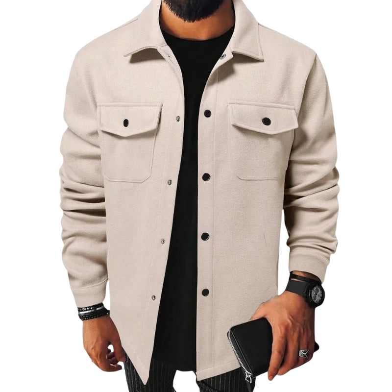 Xander – Chemise-Veste Moderne à Manches Longues avec Poches