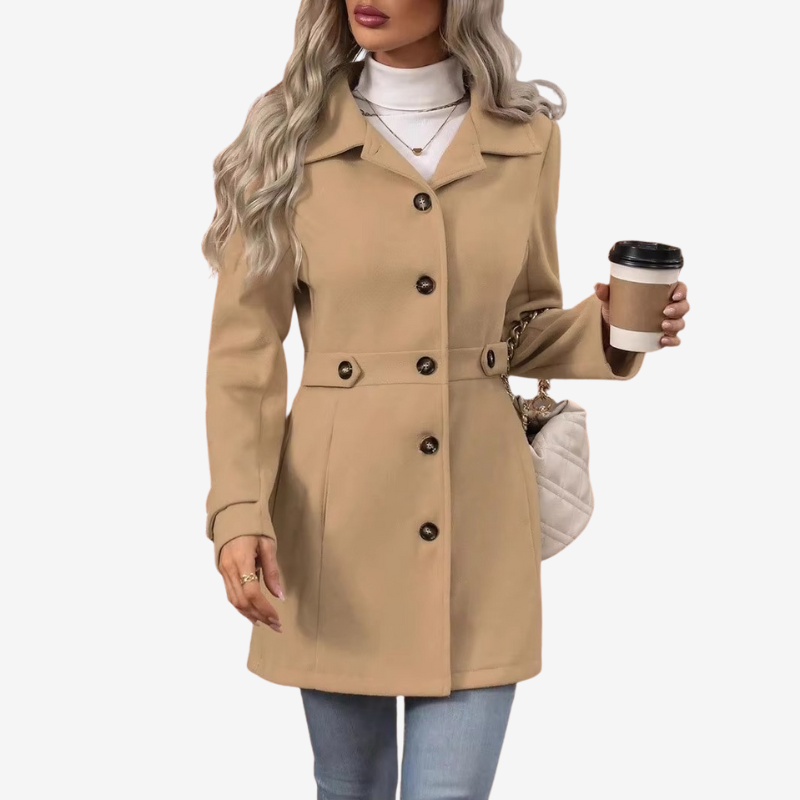 Magnolia - Cappotto a maniche lunghe con collo a risvolto