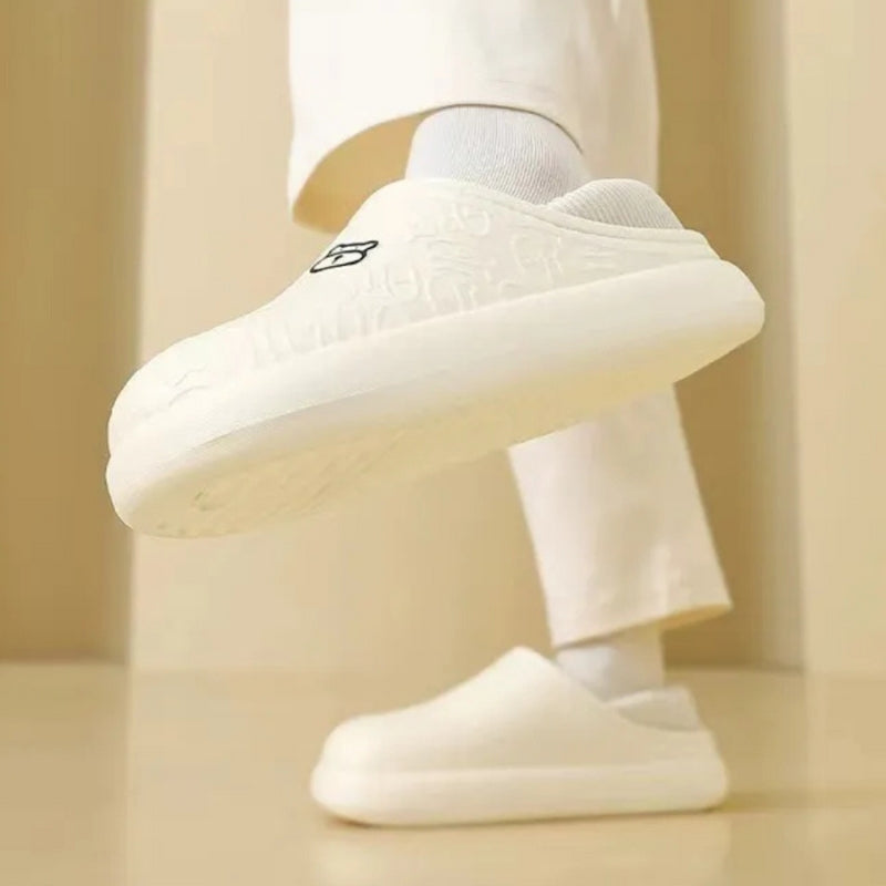 ComfyWalk - Papuče s kulatou špičkou a designem na nazutí