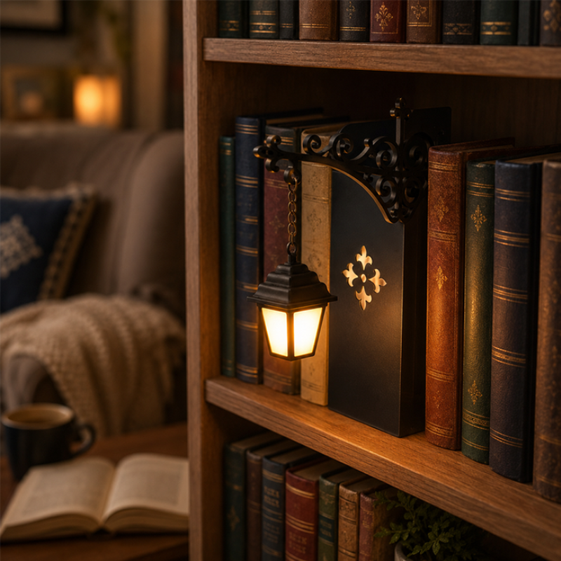 Lumistack - Lantern Shaped Bookends With Integrated Light