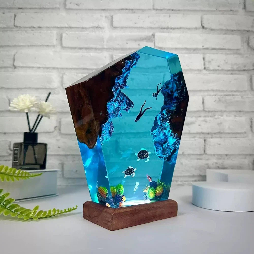 MarineGlow - Lampada decorativa notturna con effetti marini e illuminazione regolabile