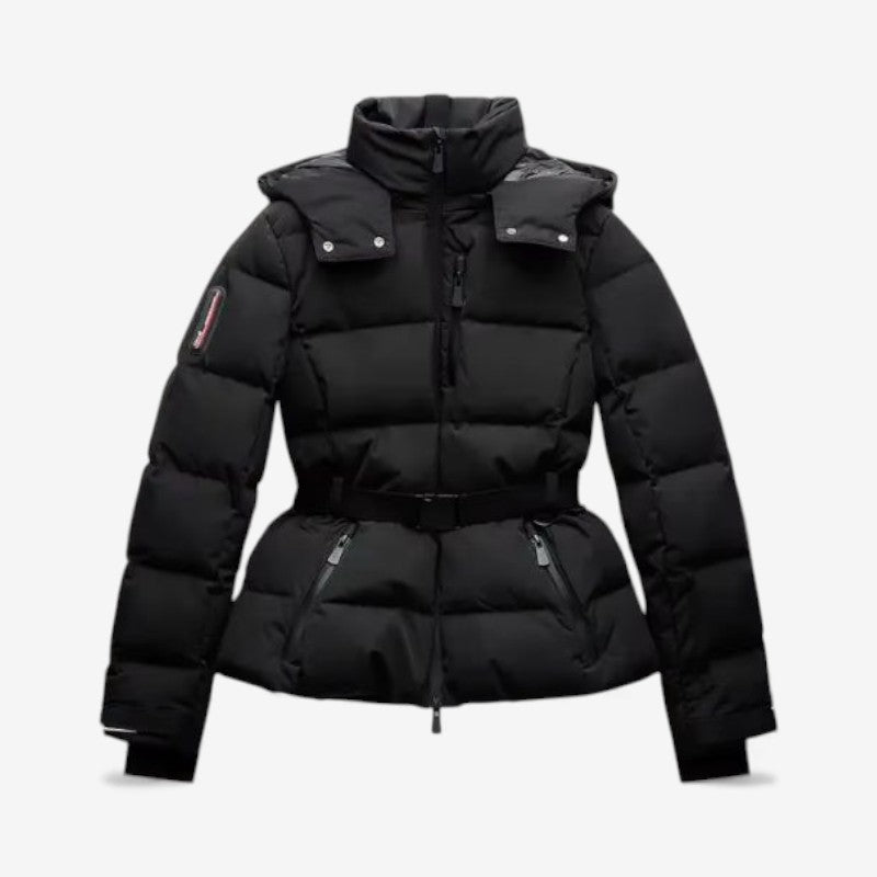 Nina – Veste matelassée manches longues avec capuche et ceinture à la taille