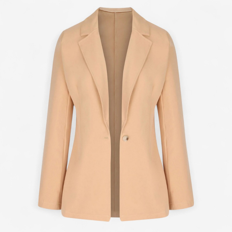 Anna – Blazer longueur cheville avec col à revers et fermeture à boutons