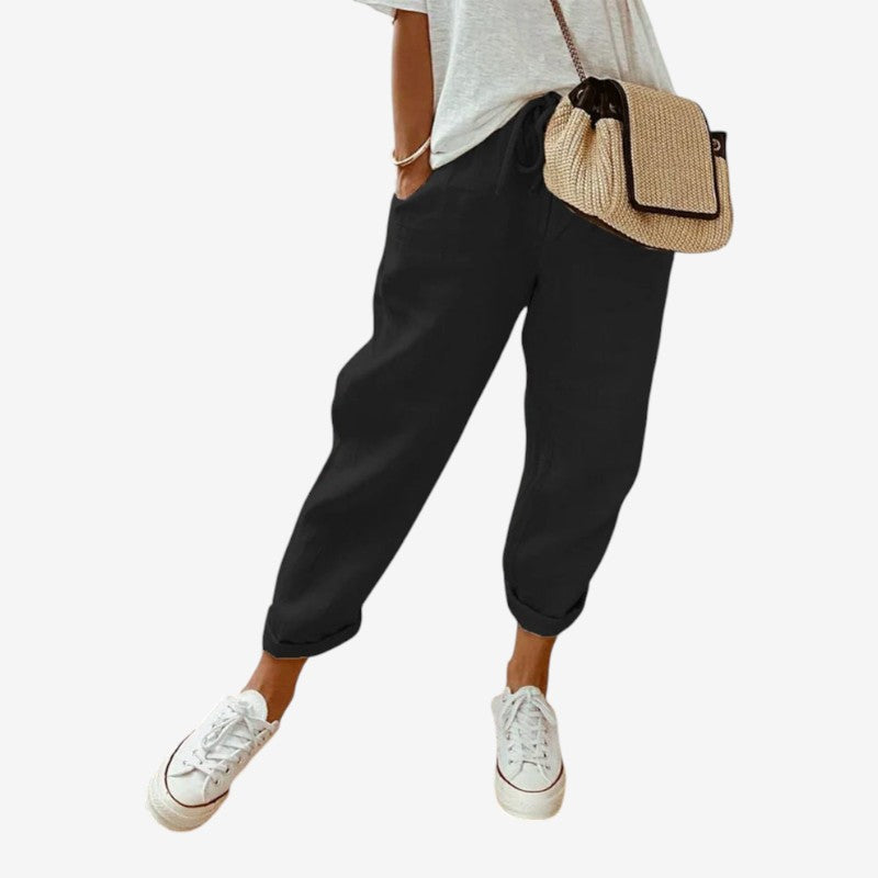 Women’s Striped Pants with Drawstring