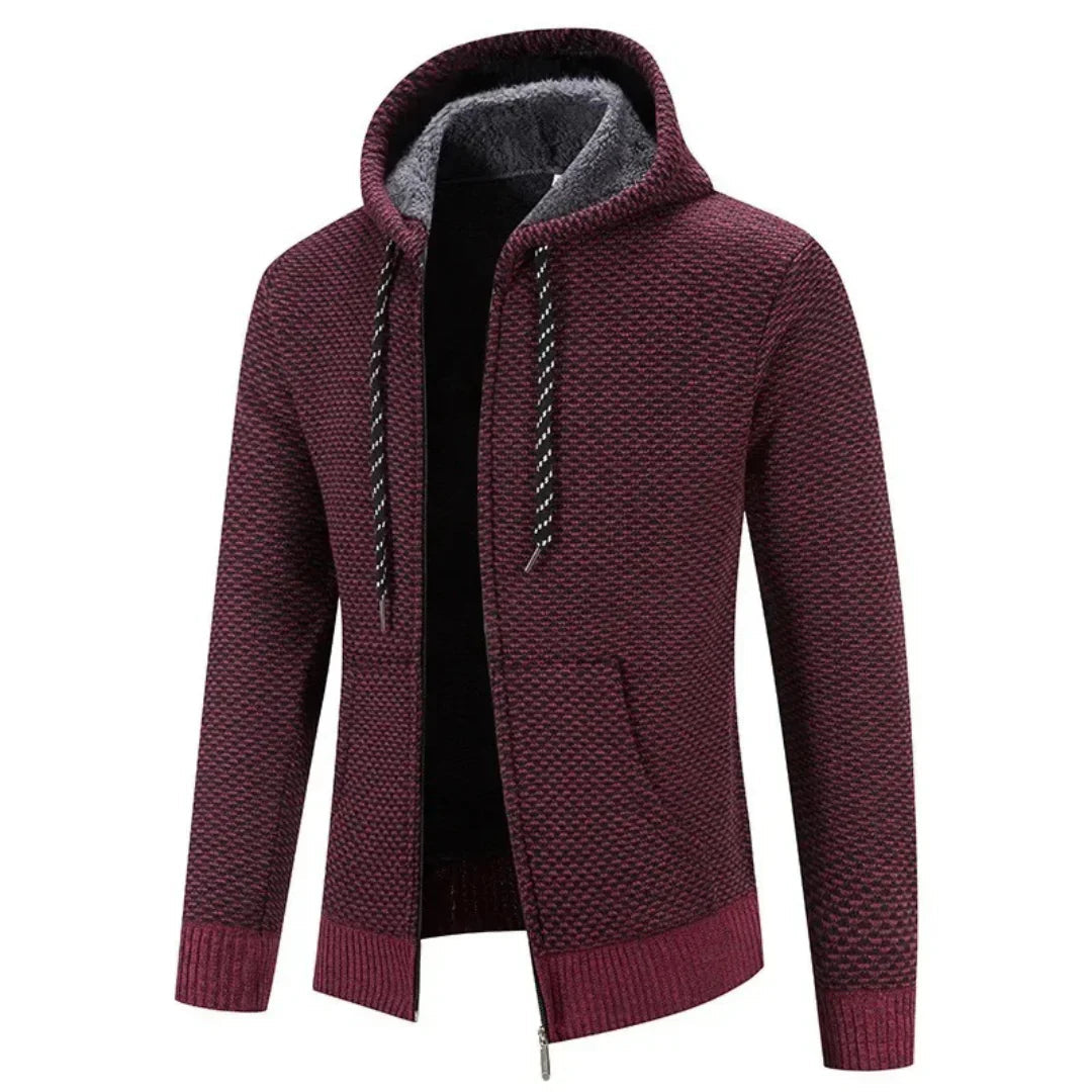 Beron - Warm long-sleeve jacket with hood and pockets