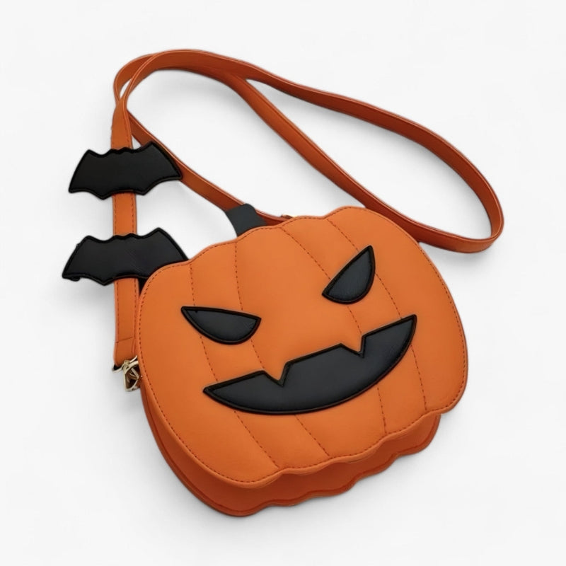 Juna – Geantă de umăr în formă de dovleac pentru Halloween cu curea reglabilă