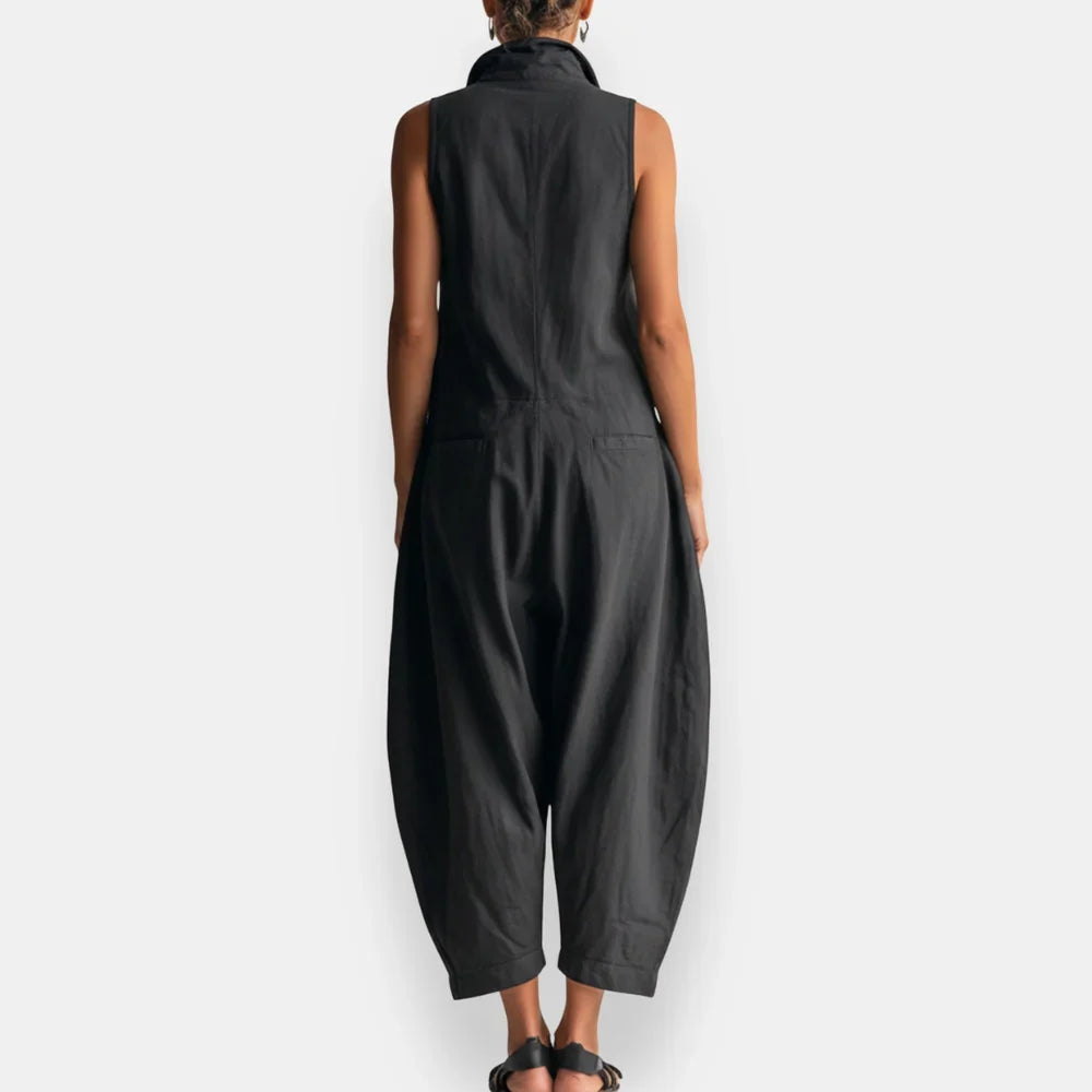 Sleeveless Jumpsuit with Pockets for Women