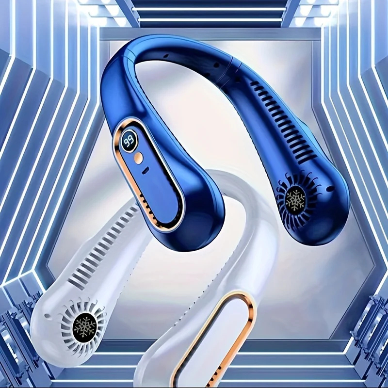 Ventilatore da collo indossabile con display digitale