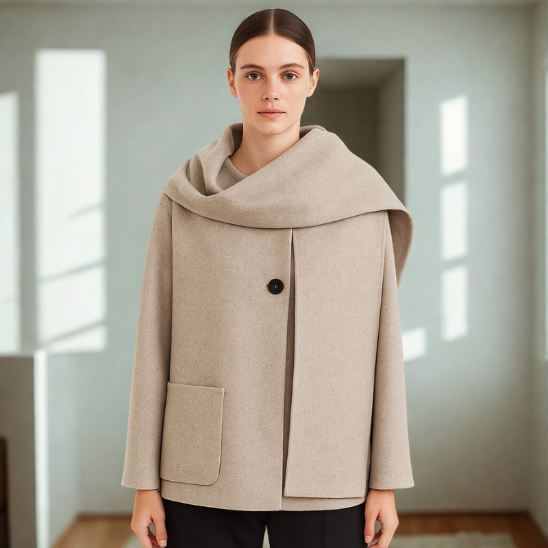 Lioris - Manteau à manches longues avec col rond