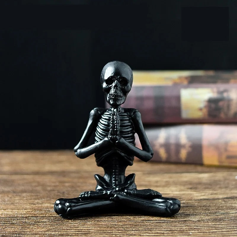 Figurka szkieletu na Halloween, dekoracja z żywicy