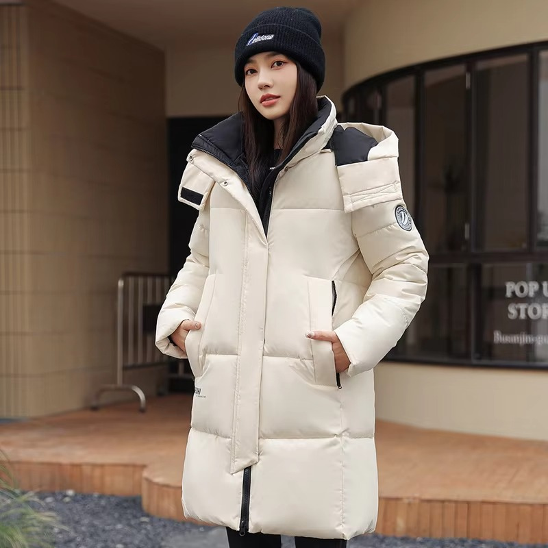 Azurine - Cappotto con cappuccio e maniche lunghe con chiusura a zip