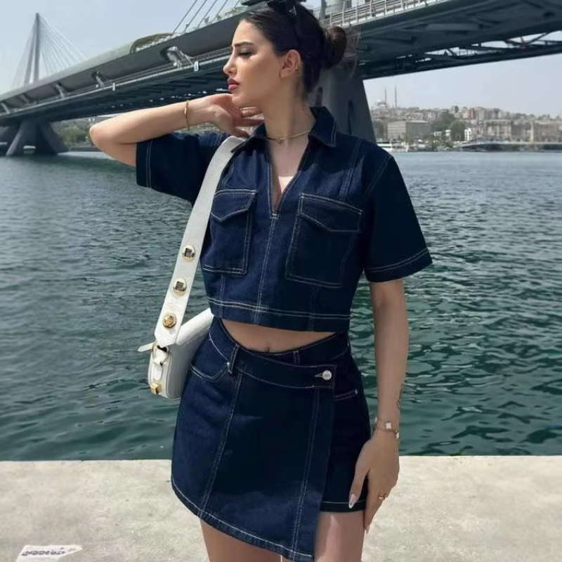Women’s V Neck Top and Shorts Set