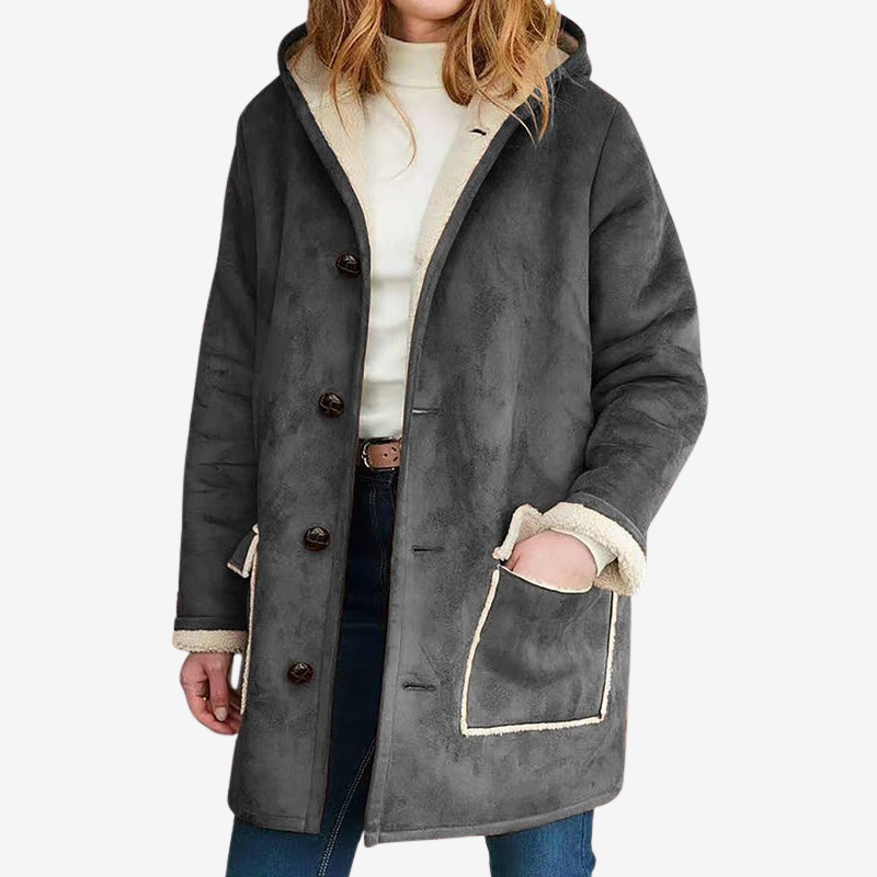 Bella - Manteau à manches longues avec fermeture à boutons