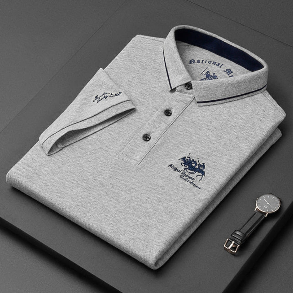 Raffaele – Tricou polo elegant cu mâneci scurte și design clasic cu nasturi