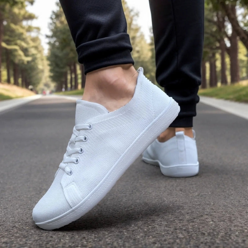 Jess - Scarpe barefoot traspiranti con punta larga e chiusura con lacci