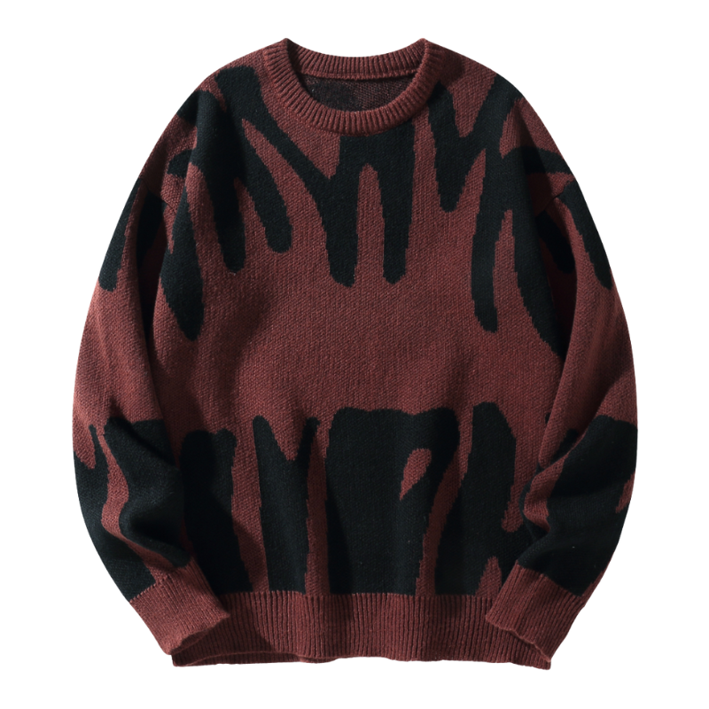 Edward – Long-sleeved sweater with modern print