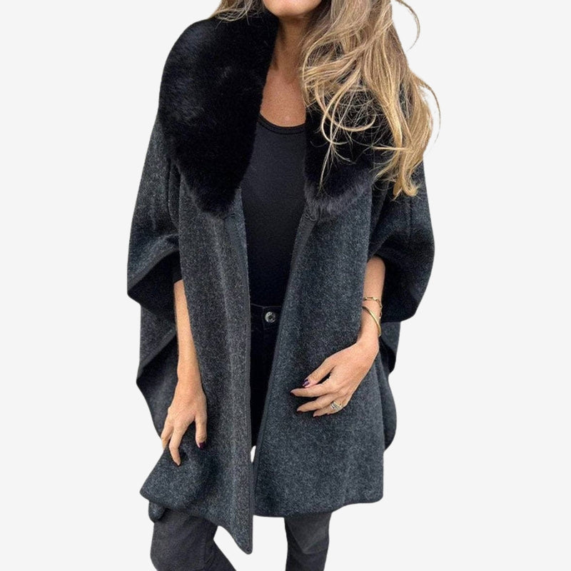 Eleanor – Palton de lungime medie cu mâneci lungi și căptușeală de blană