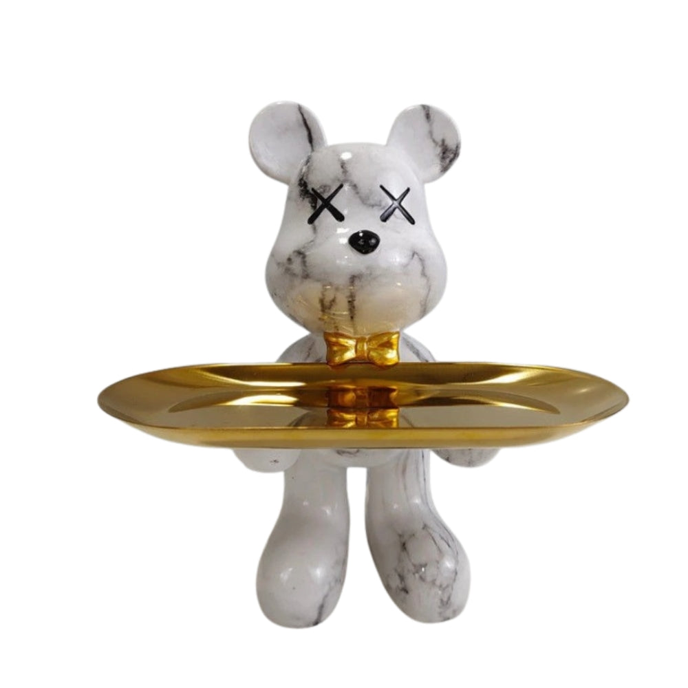 MuseBears - Scultura decorativa artigianale a vassoio per riporre piccoli oggetti