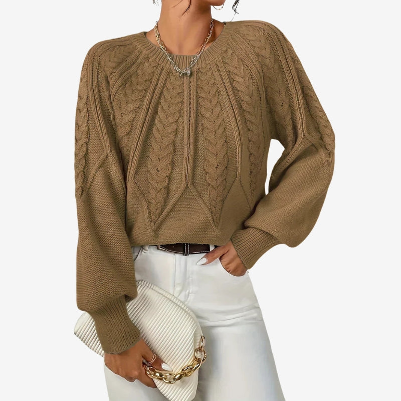 Freya - Long Sleeve Sweater with Crew Neck