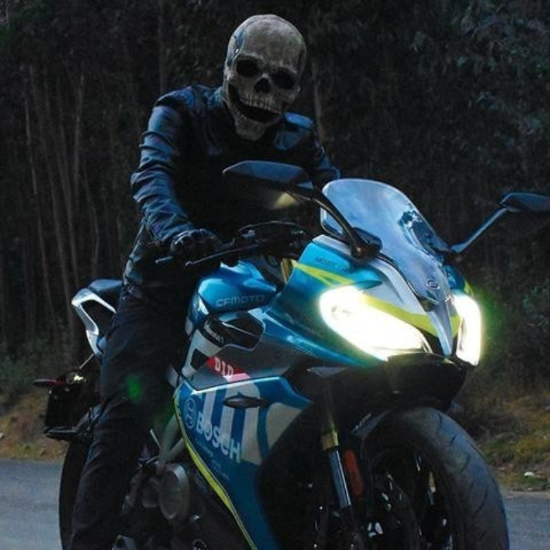 SkullMask - Full Latex Costume Mask with Clear Eyes for Seasonal Use