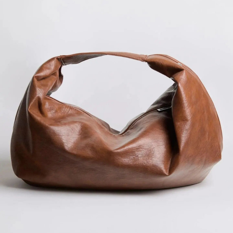 Women's Large Capacity Shoulder Bag with Zip Closure