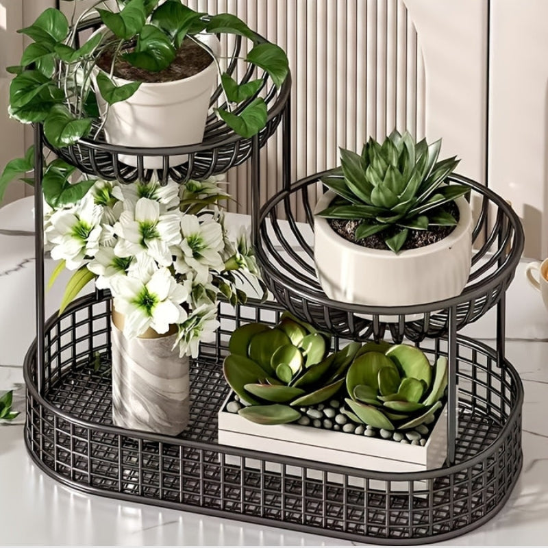 Fruitora – Coș metalic pentru fructe cu 3 niveluri și design deschis, ventilat
