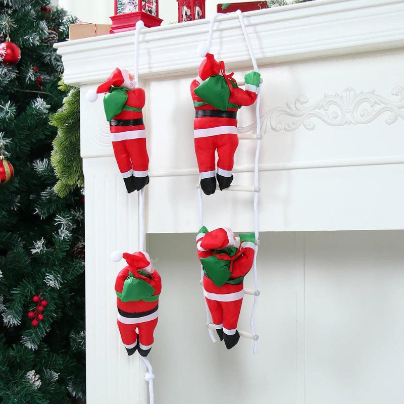 SantaClimb – Scară de cățărat Moș Crăciun cu design de agățătoare pentru decor festiv
