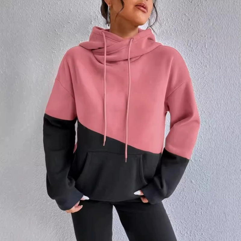 Lina - Long sleeve hoodie with front pockets
